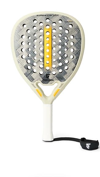 Tretorn padelracket Supreme CTRL Light 15K Carbon vit/gul