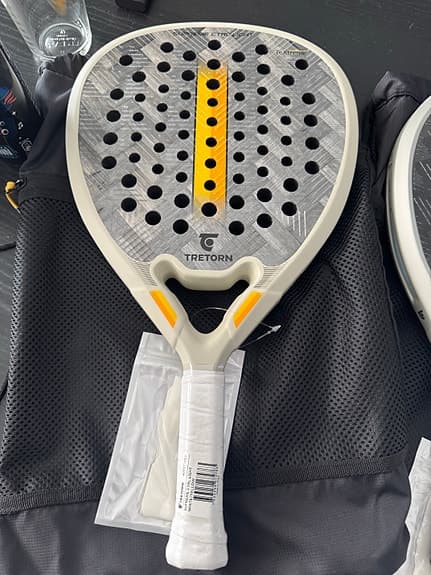 Tretorn padelracket Supreme CTRL Light 15K Carbon vit/gul