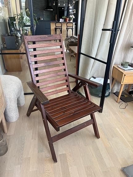 Trädgårdsstol samt två förvaringslådor, IKEA Äpplarö