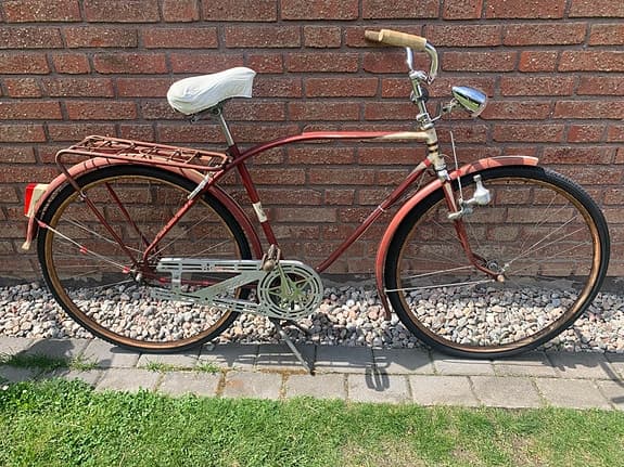 Monark Dumplex med km räknare 28" herr L röd