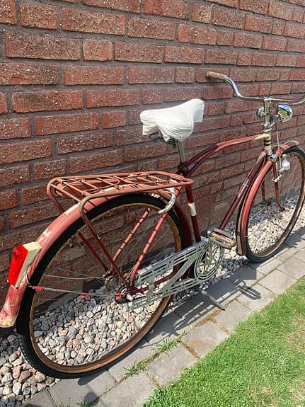 Monark Dumplex med km räknare 28" herr L röd