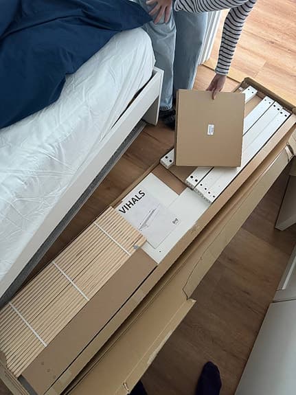 IKEA VIHALS Undersäng, vit, 80x200 cm – NY, oöppnad förpackning
