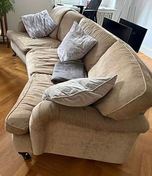 Mio Oxford 3-sits soffa i Bardot taupe tyg