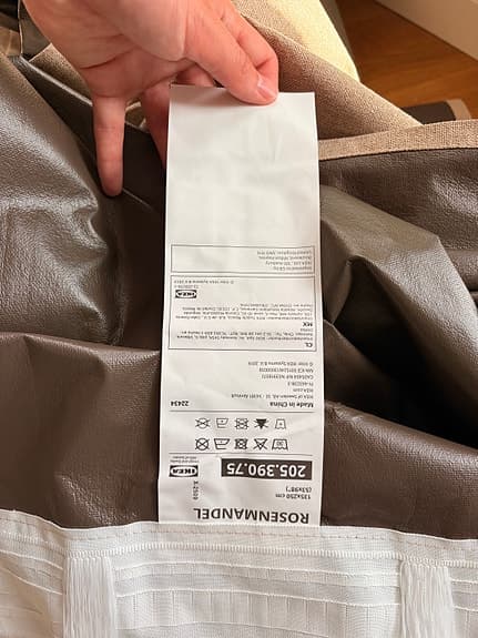 IKEA ROSENANDELL gardin beige 4 stycken!