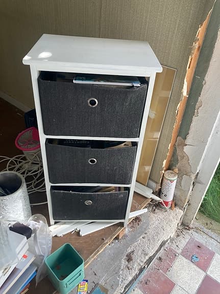 IKEA byrå med tygkorgar design Aage Petersen