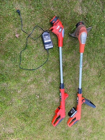 Black+Decker 18V grästrimmers – 2 st + laddare