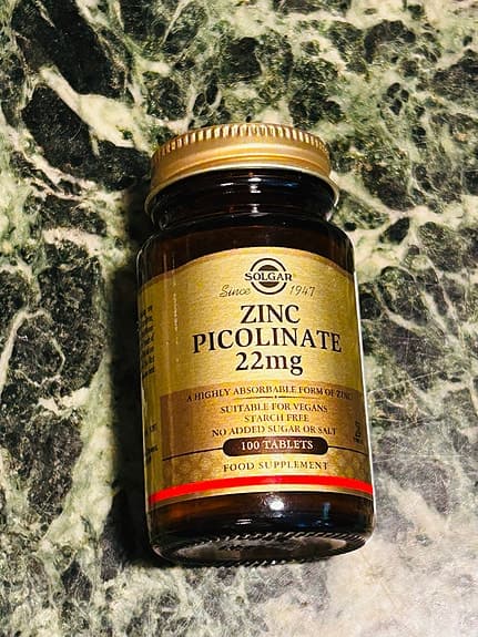 Solgar Zinc Picolinate 22 mg – 100 tabletter