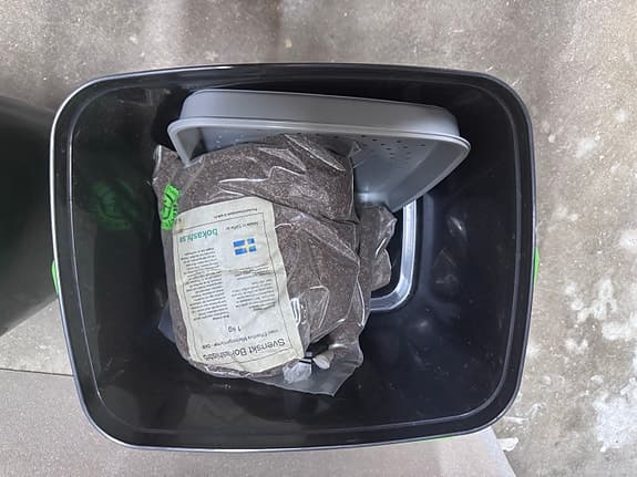 Bokashi komposthinkar med kran grön/svart