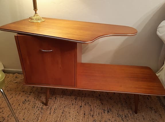 Ovanligt teak bord hylla sideboard barbord 50 tal Retro