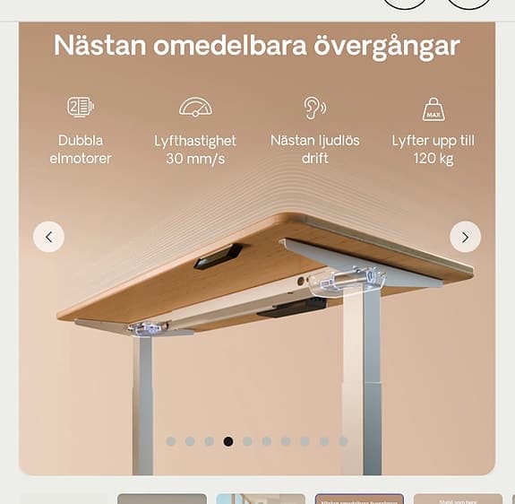 Höj o sänkbart skrivbord från DESKTRONIC