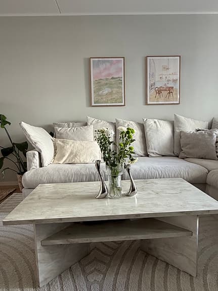 Soffbord Venture Home Ålesund – Travertinlook med förvaring