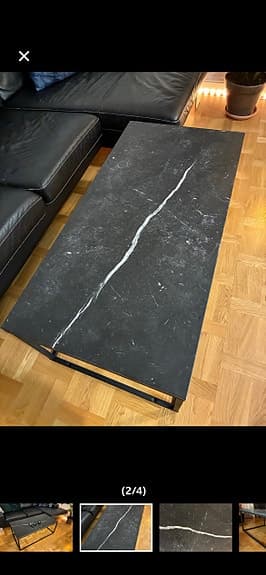 Marmorbord 120x60 cm