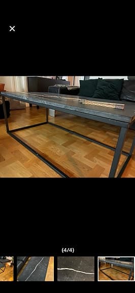 Marmorbord 120x60 cm