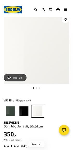 Bestå luckor / dörr 60x64 SELVIKEN