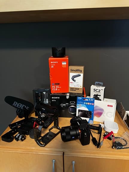Sony A7iii + sony zeiss 55mm 1/8 pro kit