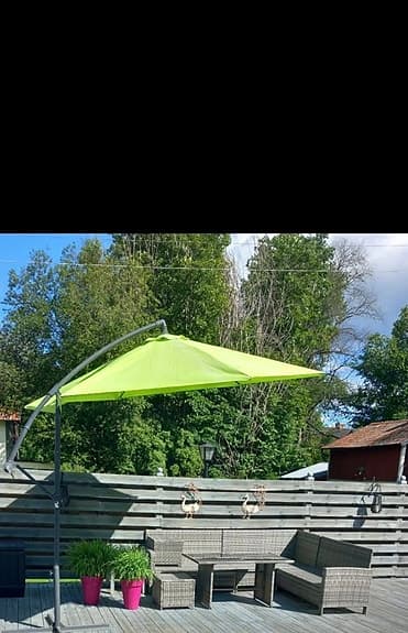 Stort Grön hängande parasoll