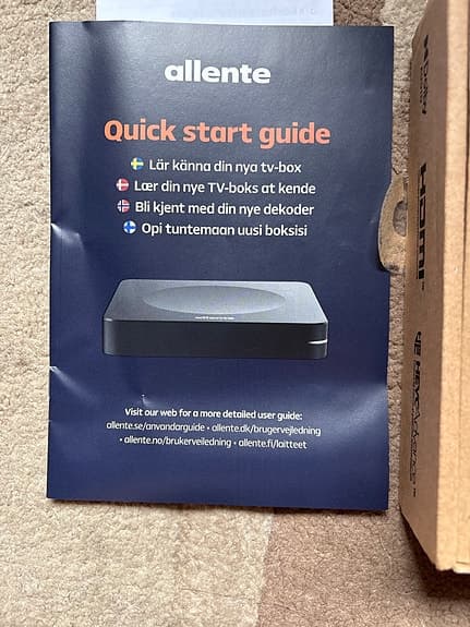 Allente Tv-box 1 nytt TV Streaming Box HD Box