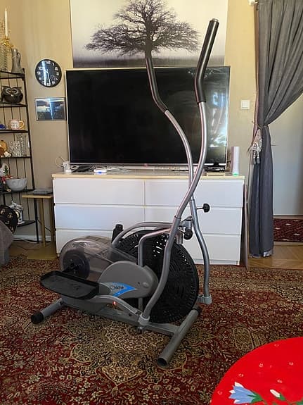 Crosstrainer träningsmaskin grå/svart