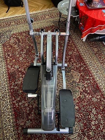 Crosstrainer träningsmaskin grå/svart
