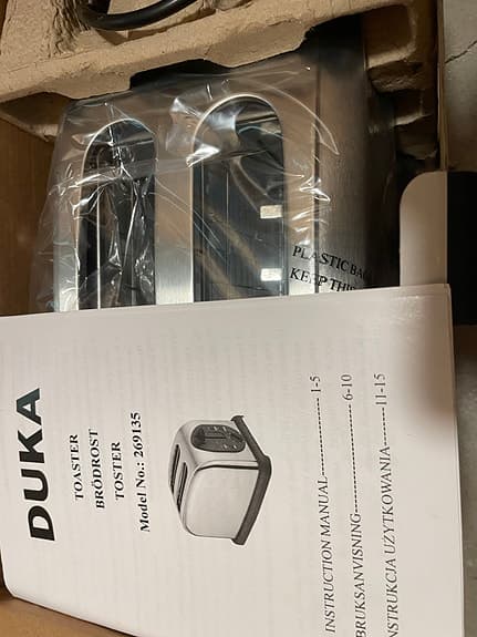 Duka Storm brödrost rostfritt stål 1000W