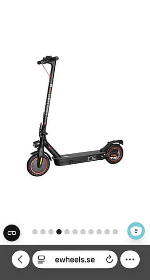 E-Wheels E2S V2 Pro LR elsparkcykel svart (helt ny)