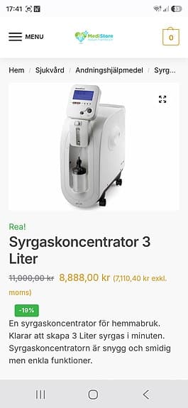Yuwell 8F-5A syrgaskoncentrator vit