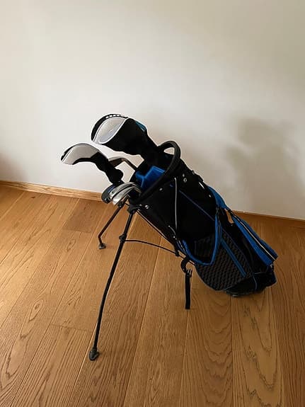 Golfset junior med bag och klubbor vänster
