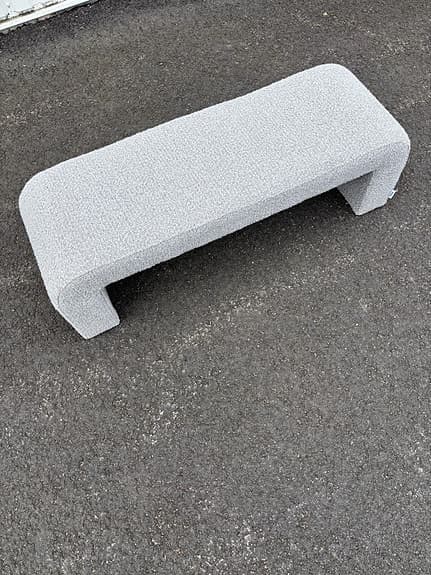 Pastill Odette Bänk i Bouclé, 120 cm bred