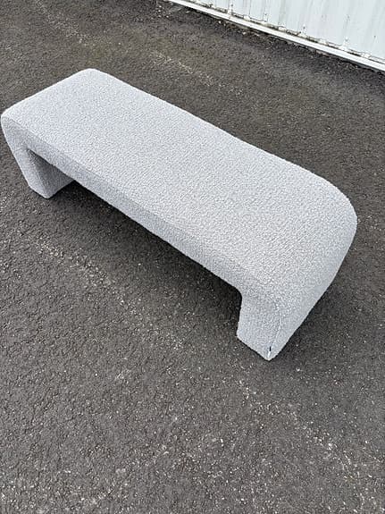 Pastill Odette Bänk i Bouclé, 120 cm bred