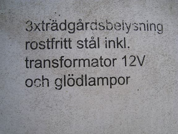 Trädgårdsbelysning rostfritt stål 12V set om 3 lampor