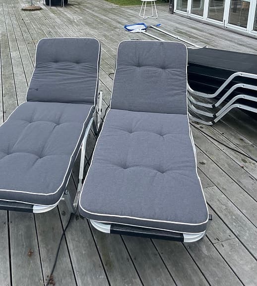Lätt solstol solsäng med aluminiumstomme 2 st