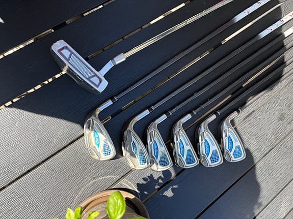 Cobra järnset 6-9 P+S Spalding Mallet putter