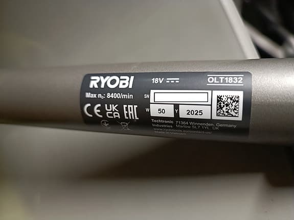 Ryobi OLT1832 grästrimmer 18V + 2Ah batteri + laddare - Helt nytt oanvänd