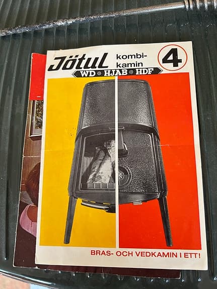 Jötul 4 kombikamin svart