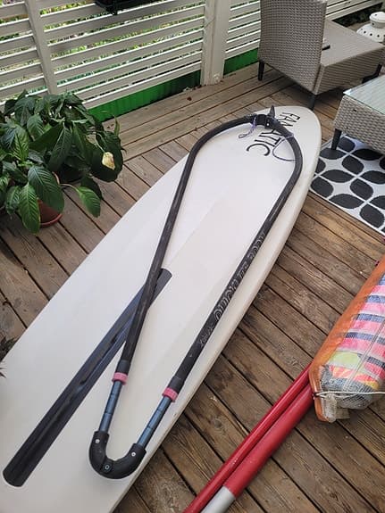 Fanatic 160L vindsurfingbräda med mast, segel bom etc