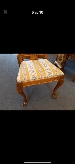 Unik Art Deco-matgrupp med handskurna lejontassar (1920/30-tal)