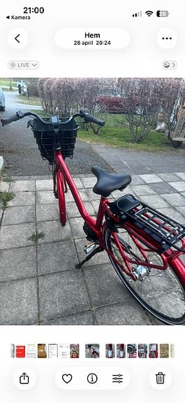 Crescent elcykel dam 28" M röd