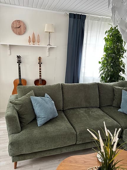 Bellus Soffa - Andango divansoffa tyg mörkgrön