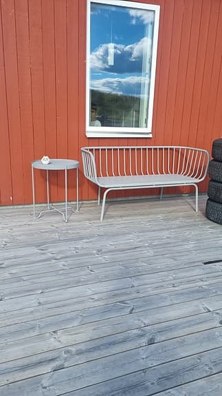 Ikea bänk utomhus