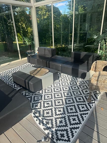 Modulsoffa ute/inne svart/ KARTELL VRAKPRIS