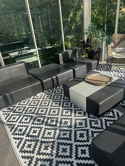 Modulsoffa ute/inne svart/ KARTELL VRAKPRIS