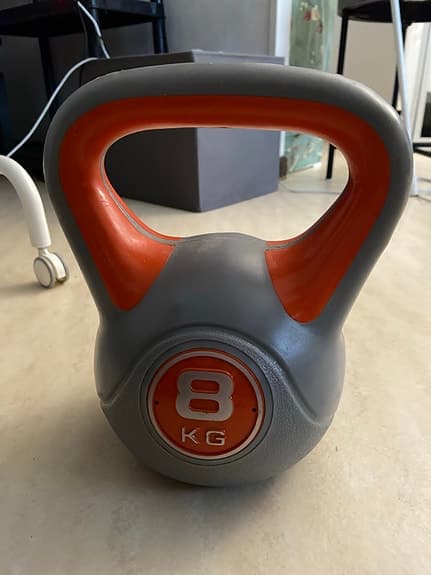 Kettlebell 8 kg grå/orange