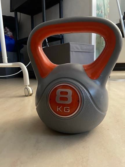 Kettlebell 8 kg grå/orange