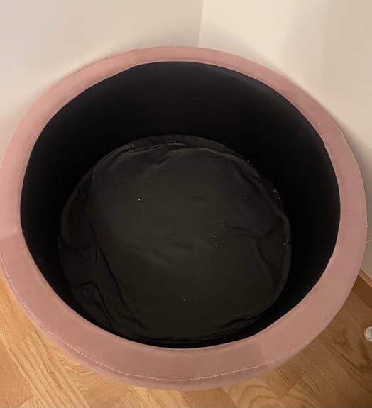 Rosa (sitt)pall med förvaring