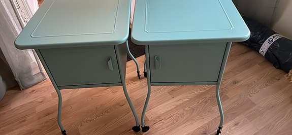 IKEA VETTRE sängbord/sidobord – 2 st – mintgröna – retro/vintage