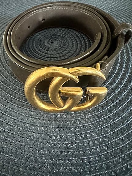 Gucci skärp brunt läder