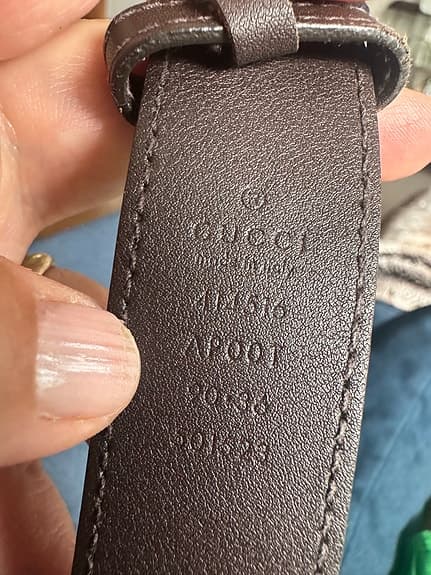 Gucci skärp brunt läder