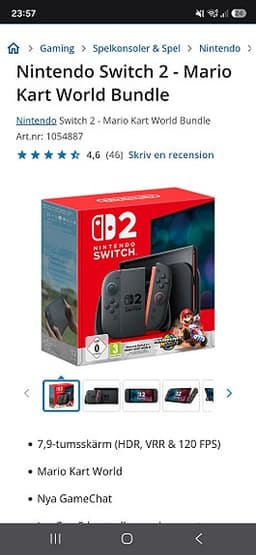 Nintendo Switch 2 spelkonsol