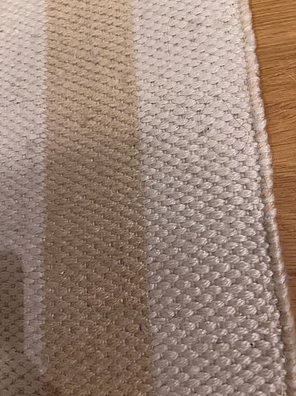 Lagerhaus randig matta gångmatta beige vit