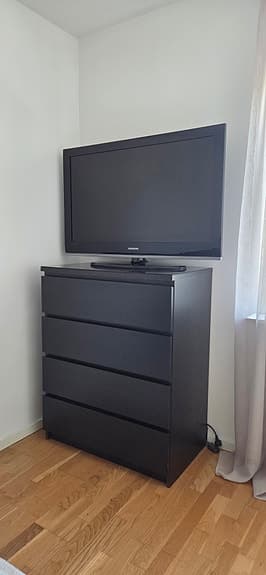 Ikea malm byrå svart 4 lådor